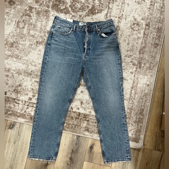 AGOLDE Riley High Rise Straight Crop in
Blur from Revolve - Picture 9 of 12